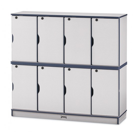 Rainbow Accents Stacking Lockable Lockers - Single Stack - Purple