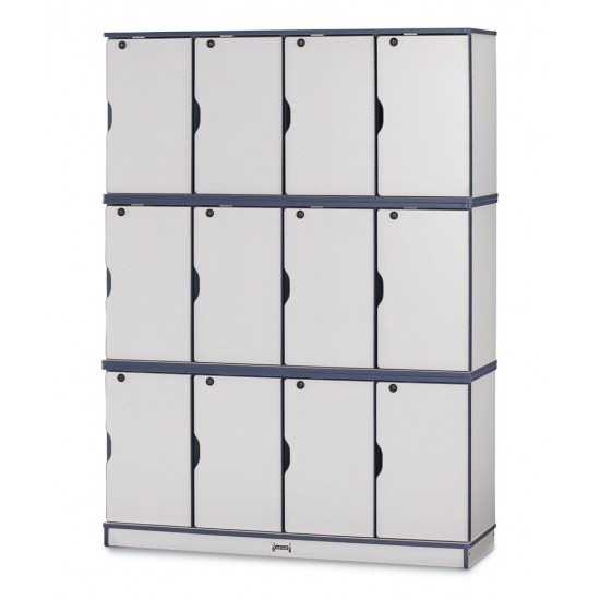 Rainbow Accents Stacking Lockable Lockers - Single Stack - Purple