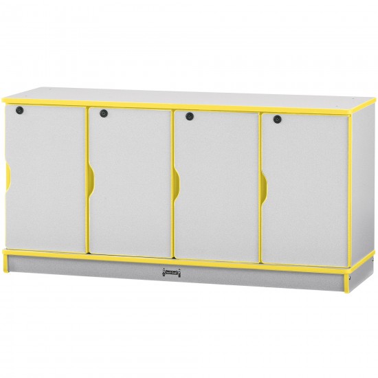Rainbow Accents Stacking Lockable Lockers - Single Stack - Yellow