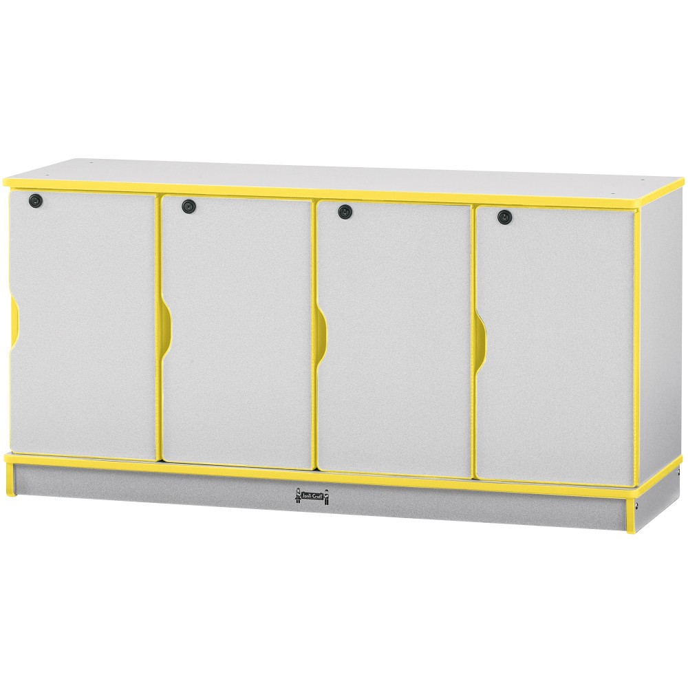 Rainbow Accents Stacking Lockable Lockers - Single Stack - Yellow