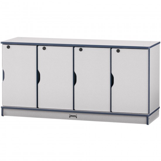 Rainbow Accents Stacking Lockable Lockers - Single Stack - Navy