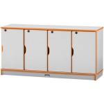 Rainbow Accents Stacking Lockable Lockers - Single Stack - Orange