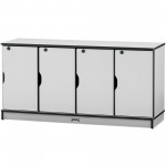 Rainbow Accents Stacking Lockable Lockers - Single Stack - Black