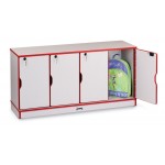Rainbow Accents Stacking Lockable Lockers - Triple Stack - Teal
