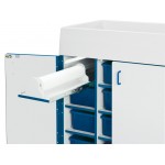 Rainbow Accents Diaper Changer Combo - Left - Blue