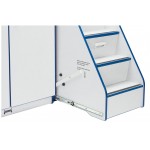 Rainbow Accents Diaper Changer Combo - Left - Blue
