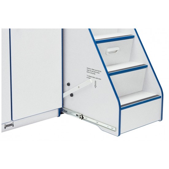 Rainbow Accents Diaper Changer Combo - Left - Blue