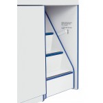 Rainbow Accents Diaper Changer Combo - Left - Blue