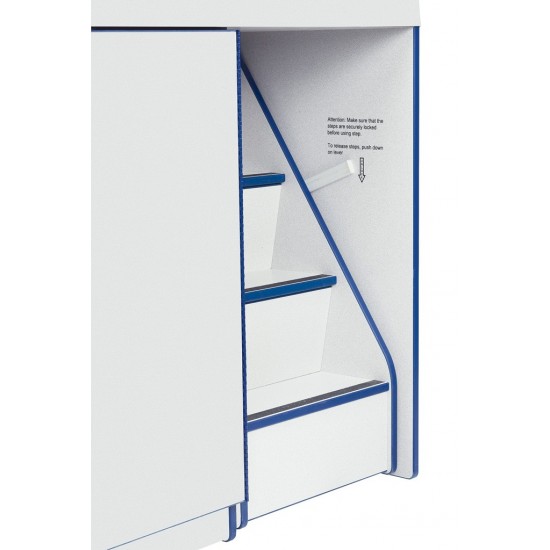 Rainbow Accents Diaper Changer Combo - Left - Blue