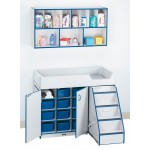 Rainbow Accents Diaper Organizer - Blue