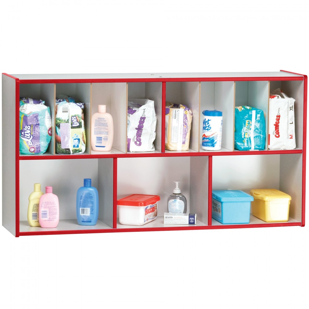 Rainbow Accents Diaper Organizer - Red