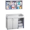 Rainbow Accents Diaper Changer Combo - Right - Blue