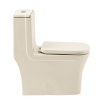 Concorde One Piece Square Toilet Dual Flush 1.1/1.6 gpf in Bisque