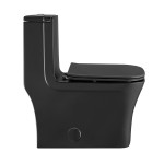 Concorde One-Piece Square Toilet Dual-Flush in Matte Black 1.1/1.6 gpf