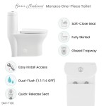 Monaco One-Piece Elongated Toilet Dual-Flush 1.1/1.6 gpf