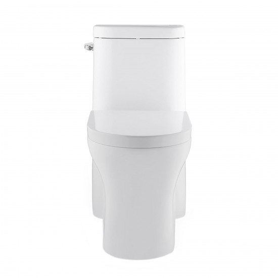 Monaco One-Piece Elongated Left Side Flush Handle Toilet 1.28 gpf