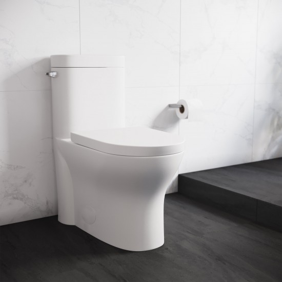 Monaco One-Piece Elongated Left Side Flush Handle Toilet 1.28 gpf