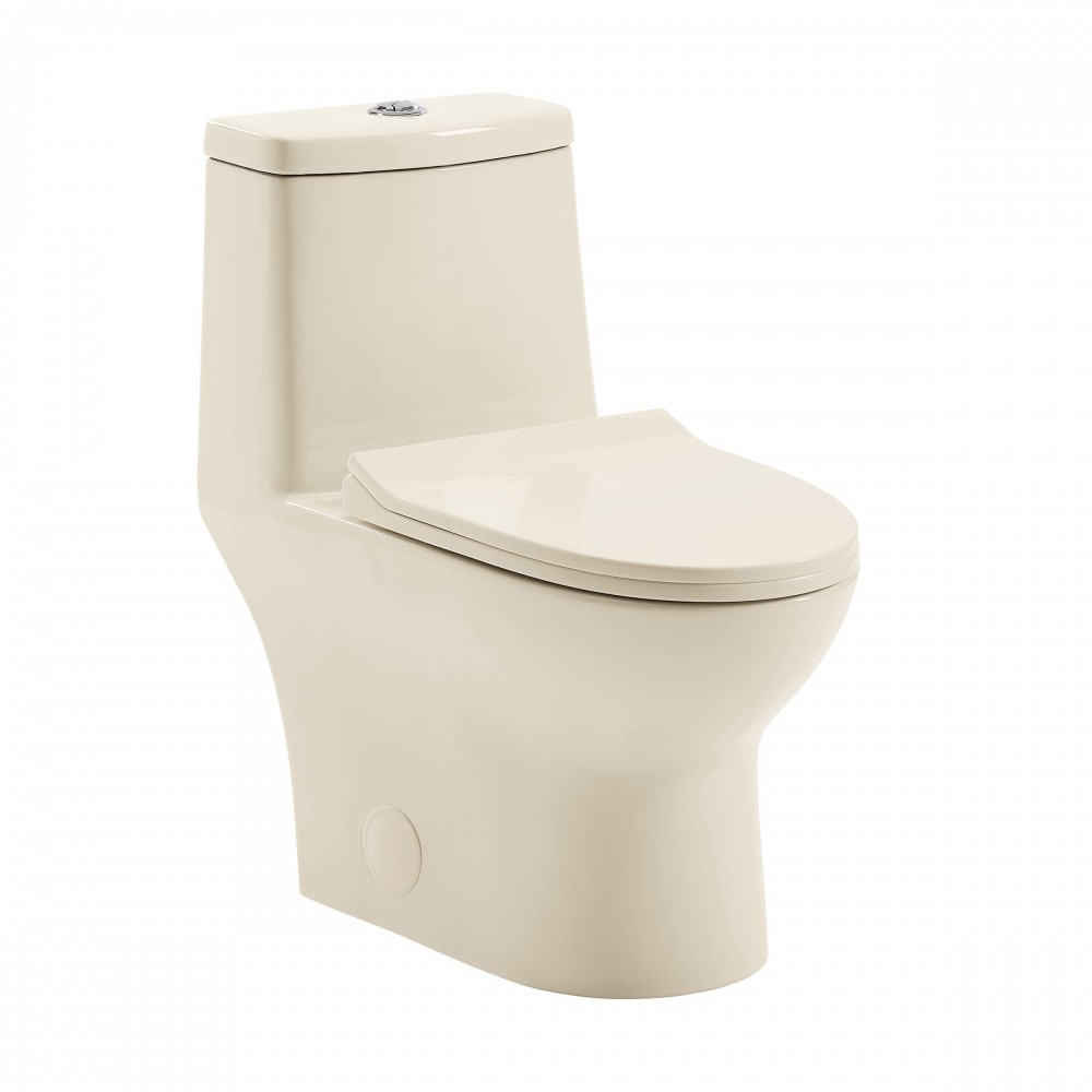 Ivy One Piece Toilet Dual Vortex Flush 1.1/1.6 gpf in Bisque