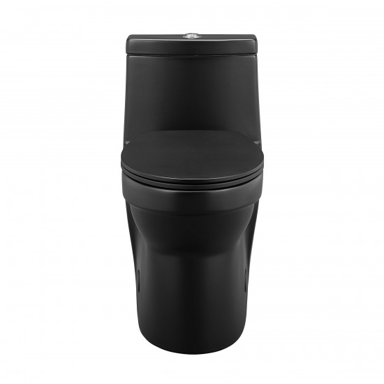 Virage One-Piece Elongated Toilet Vortex Dual-Flush 1.1/1.6 gpf, Matte Black