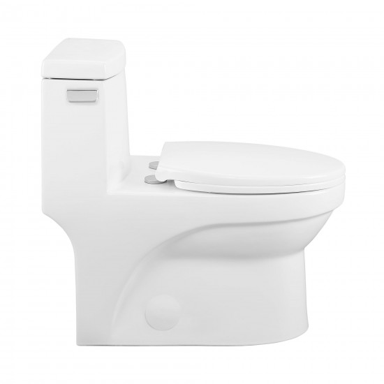 Virage One-Piece Elongated Left Side Flush Handle Toilet 1.28 gpf