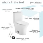 Swiss Madison Cascade One-Piece Toilet Dual-Flush 0.8/1.28 gpf