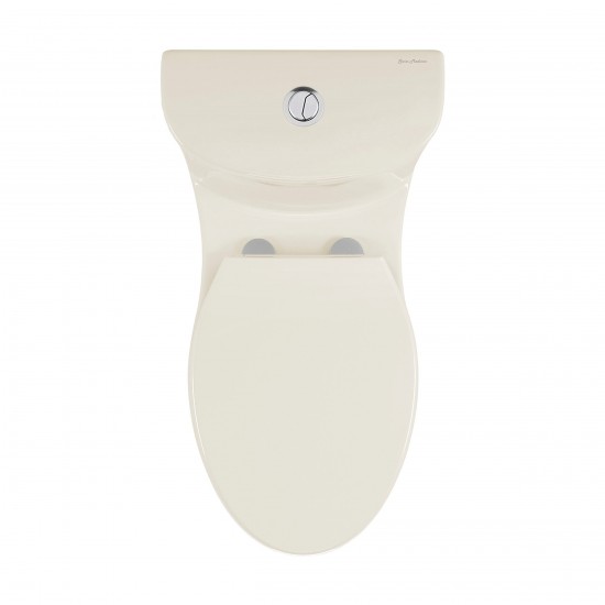 Sublime One-Piece Elongated Dual-Flush Toilet in Bisque 1.1/1.6 gpf