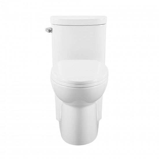 Sublime One-Piece Elongated Left Side Flush Handle Toilet 1.28 gpf