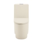 St. Tropez One Piece Elongated Toilet Dual Vortex Flush 1.1/1.6 gpf in Bisque