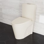 St. Tropez One Piece Elongated Toilet Dual Vortex Flush 1.1/1.6 gpf in Bisque