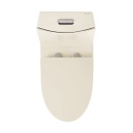 St. Tropez One Piece Elongated Toilet Dual Vortex Flush 1.1/1.6 gpf in Bisque