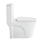 St. Tropez One-Piece Elongated Toilet Vortex Dual-Flush, Matte White 1.1/1.6 gpf