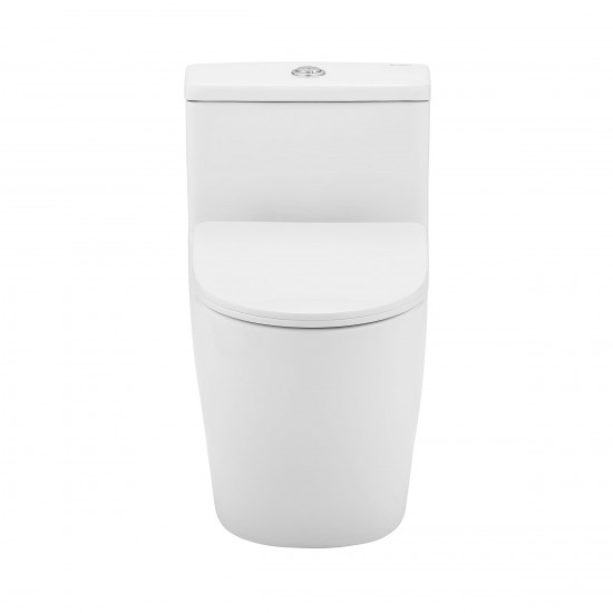 Brusque One-Piece Elongated Toilet Vortex Dual-Flush 0.8/1.18 gpf