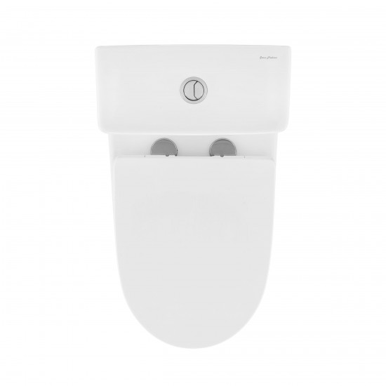 Brusque One-Piece Elongated Toilet Vortex Dual-Flush 0.8/1.18 gpf