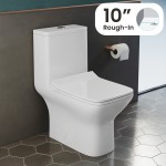 Carré One-Piece Elongated Toilet Dual-Flush 1.1/1.6 gpf with 10" Rough-In