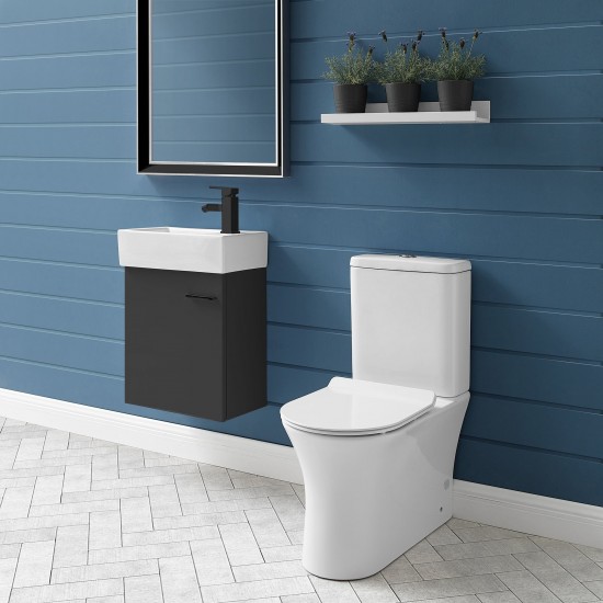 Calice Two-Piece Elongated Rear Outlet Toilet Dual-Flush 1.1/1.6 gpf