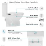 Cache Two-Piece Elongated Toilet Dual-Flush 1.1/1.6 gpf