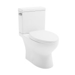 Caché Two-Piece Elongated Toilet Left Side Flush Handle Toilet 1.28 gpf