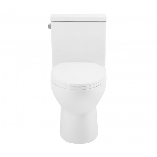 Caché Two-Piece Elongated Toilet Left Side Flush Handle Toilet 1.28 gpf