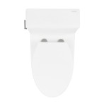 Caché Two-Piece Elongated Toilet Left Side Flush Handle Toilet 1.28 gpf