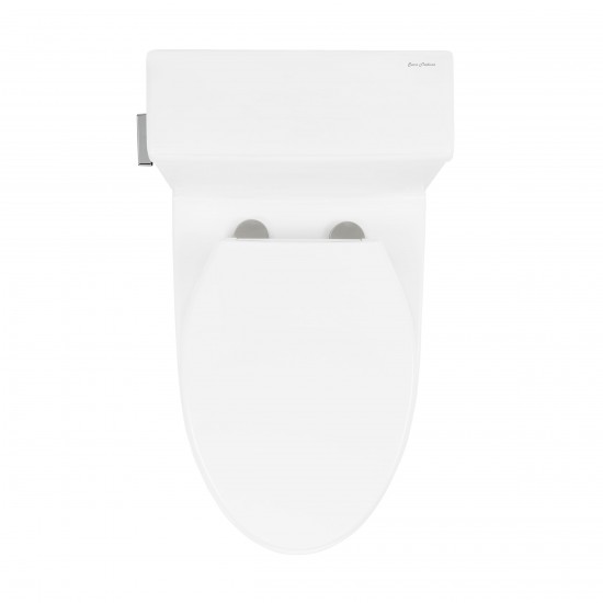 Caché Two-Piece Elongated Toilet Left Side Flush Handle Toilet 1.28 gpf