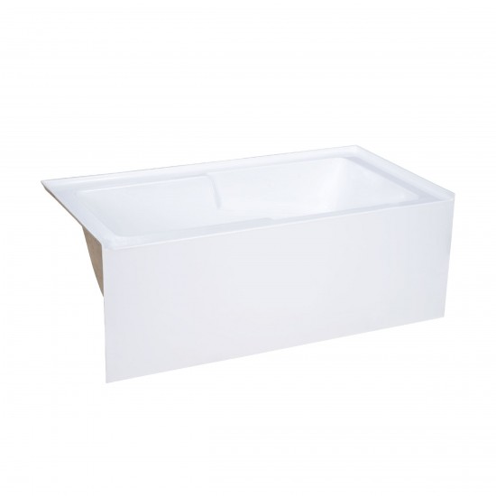 Voltaire 60" X 30" Right-Hand Drain Alcove Bathtub with Apron