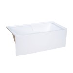 Voltaire 60" X 30" Left-Hand Drain Alcove Bathtub with Apron