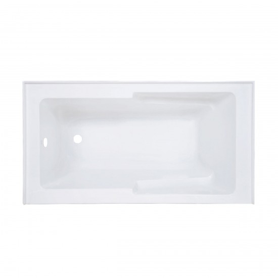 Voltaire 60" X 30" Left-Hand Drain Alcove Bathtub with Apron