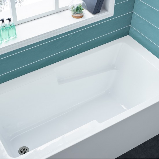 Voltaire 60" X 30" Left-Hand Drain Alcove Bathtub with Apron