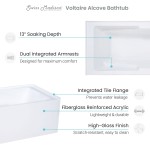 Voltaire 60" X 30" Left-Hand Drain Alcove Bathtub with Apron