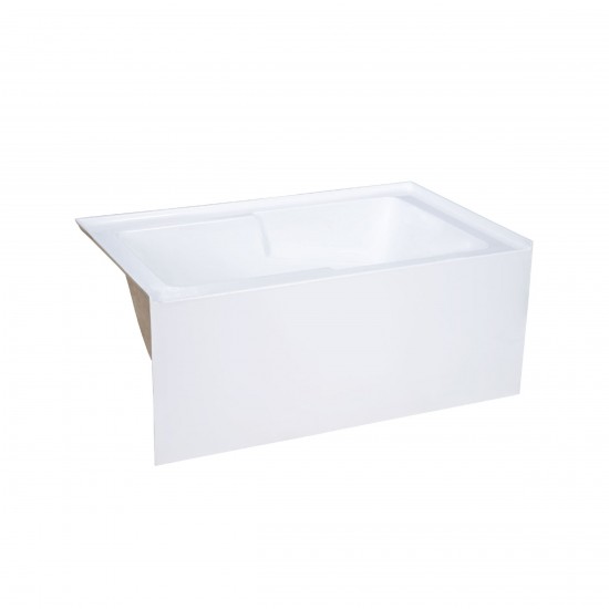 Voltaire 54" X 30" Left-Hand Drain Alcove Bathtub with Apron