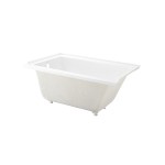 Voltaire 54 in x 30 in Acrylic Glossy White, Alcove, Left-Hand Drain, Bathtub