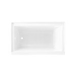 Voltaire 54 in x 30 in Acrylic Glossy White, Alcove, Left-Hand Drain, Bathtub