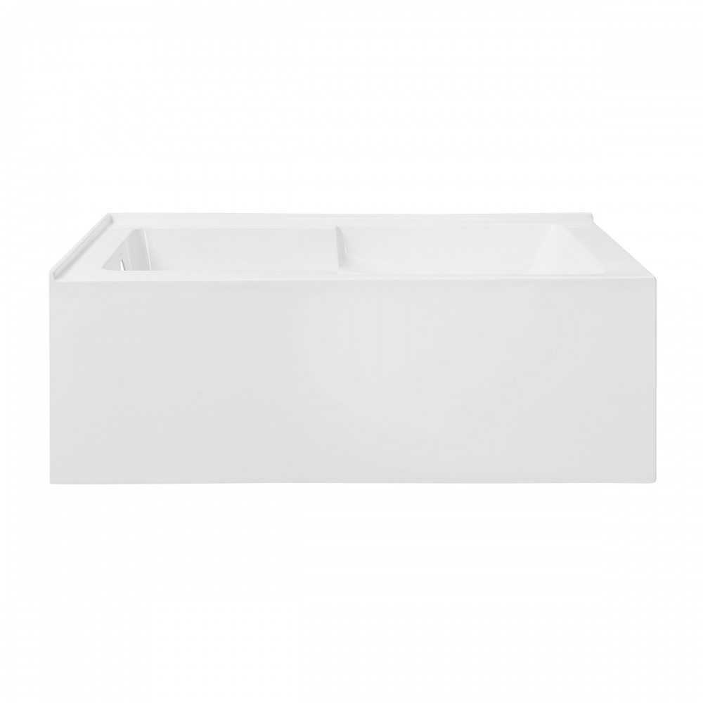 Claire 60" x 32" Left-Hand Drain Drain Alcove Tub with Corner Apron