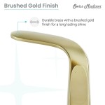 Chateau Single Hole, Single-Handle, High Arc Bathroom Faucet in Brushed Gold